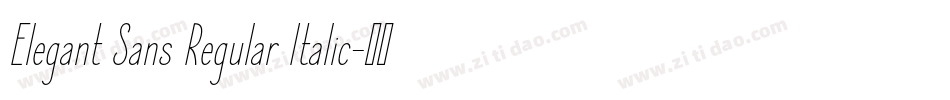 Elegant Sans Regular Italic字体转换